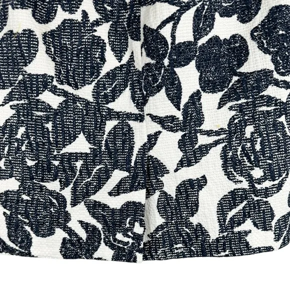 Ann Taylor Petites Navy Blue White Floral Skirt Size 2P 2 Petite - Picture 5 of 7